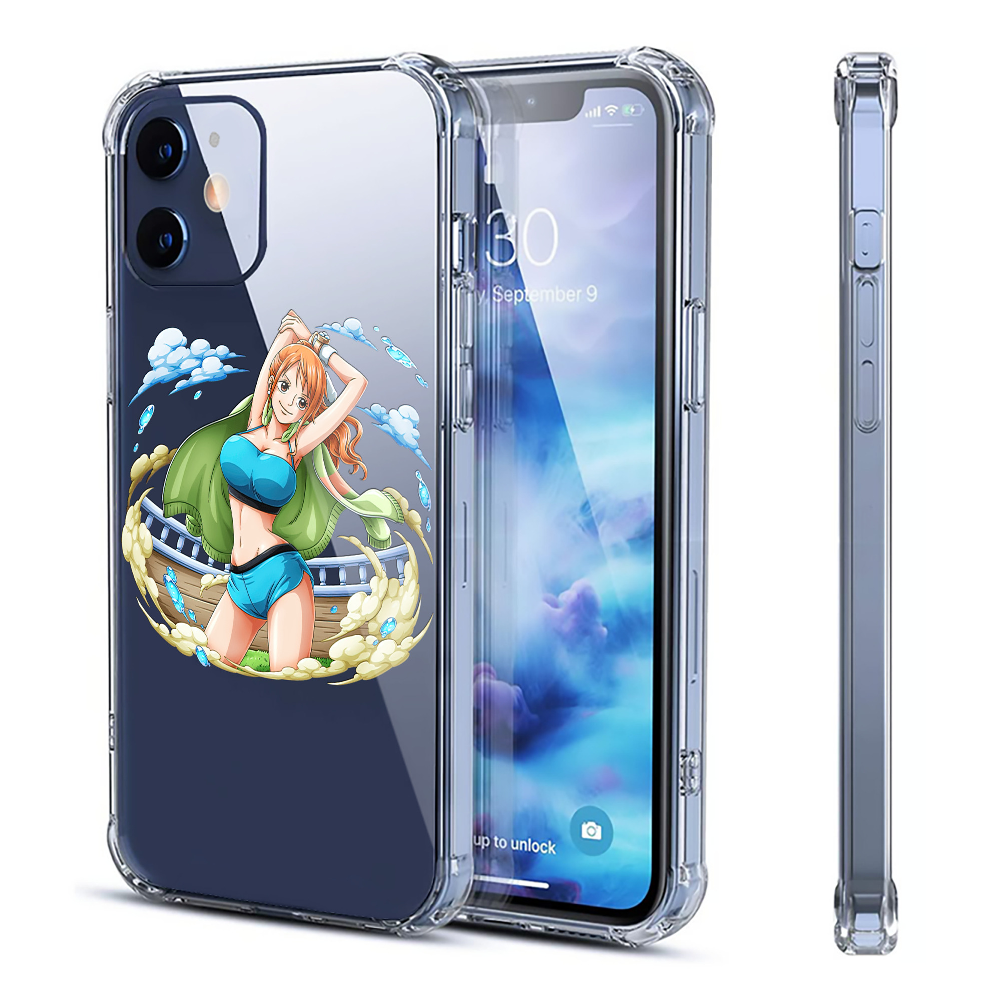 （画像用） ワンピース ナミ ONE PIECE Nami 【iPhone 12シリーズ対応】透明スマホケース（クリアソフトケース）